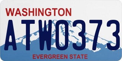 WA license plate ATW0373