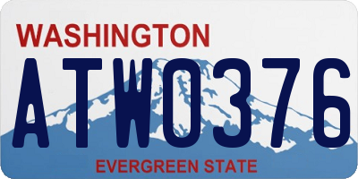 WA license plate ATW0376