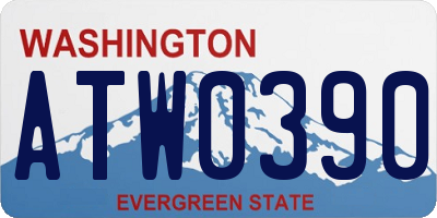 WA license plate ATW0390