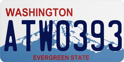 WA license plate ATW0393