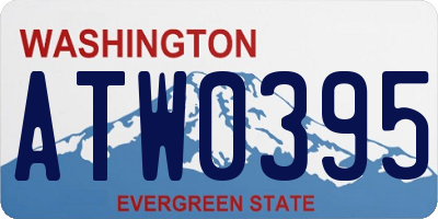 WA license plate ATW0395