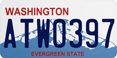 WA license plate ATW0397