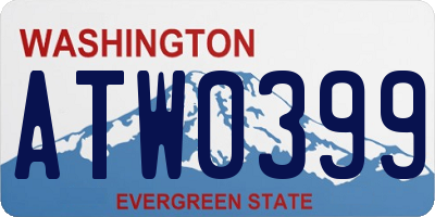 WA license plate ATW0399