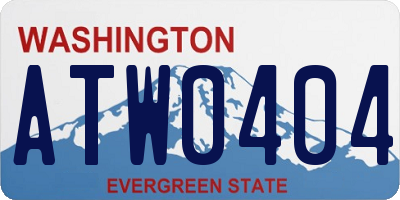 WA license plate ATW0404