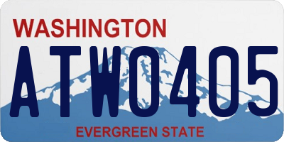 WA license plate ATW0405