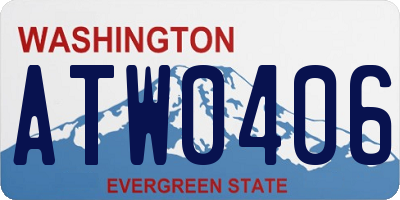 WA license plate ATW0406