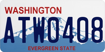 WA license plate ATW0408