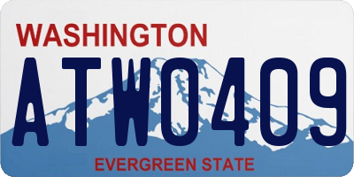 WA license plate ATW0409