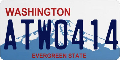 WA license plate ATW0414