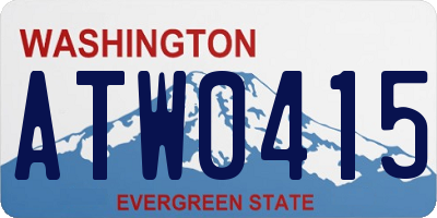 WA license plate ATW0415