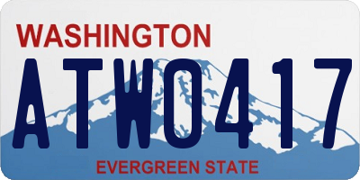 WA license plate ATW0417