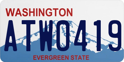 WA license plate ATW0419