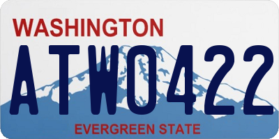 WA license plate ATW0422
