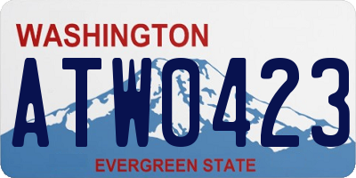 WA license plate ATW0423