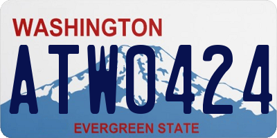 WA license plate ATW0424