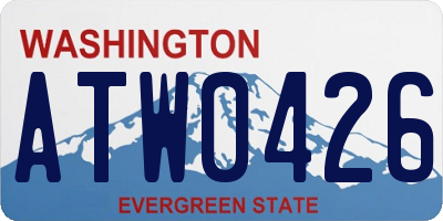 WA license plate ATW0426