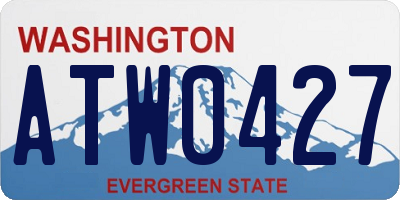 WA license plate ATW0427