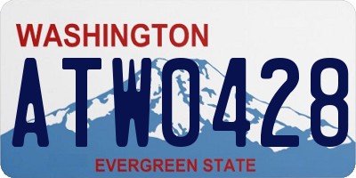WA license plate ATW0428