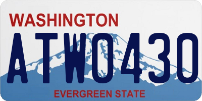 WA license plate ATW0430