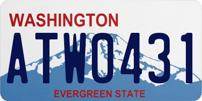 WA license plate ATW0431