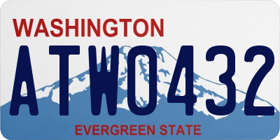 WA license plate ATW0432