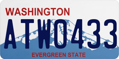 WA license plate ATW0433