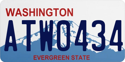 WA license plate ATW0434