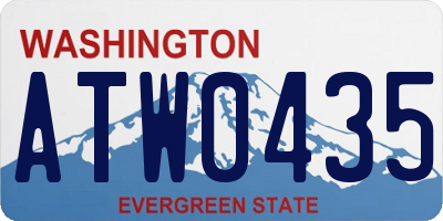 WA license plate ATW0435