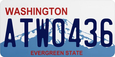WA license plate ATW0436