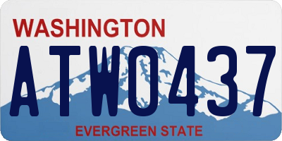 WA license plate ATW0437