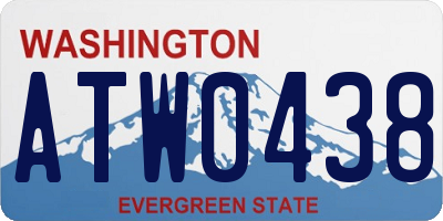 WA license plate ATW0438