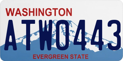 WA license plate ATW0443