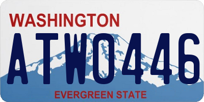 WA license plate ATW0446