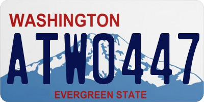 WA license plate ATW0447