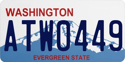 WA license plate ATW0449