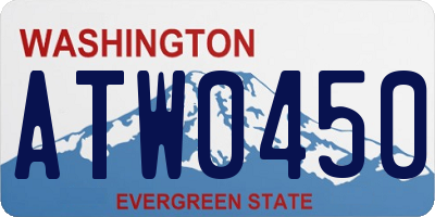 WA license plate ATW0450
