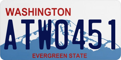 WA license plate ATW0451