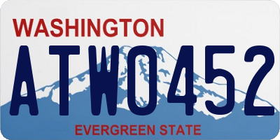 WA license plate ATW0452