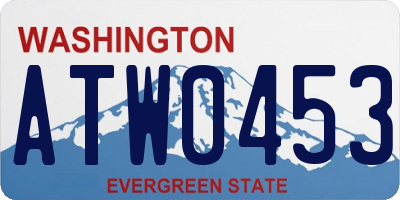 WA license plate ATW0453