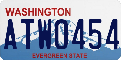 WA license plate ATW0454