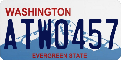 WA license plate ATW0457