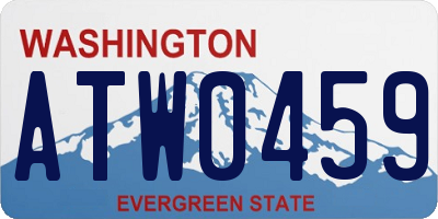 WA license plate ATW0459