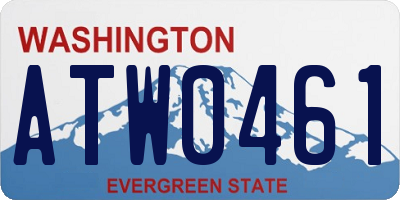 WA license plate ATW0461