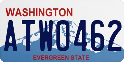 WA license plate ATW0462