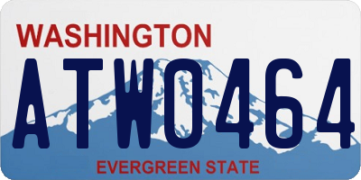 WA license plate ATW0464