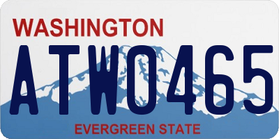 WA license plate ATW0465