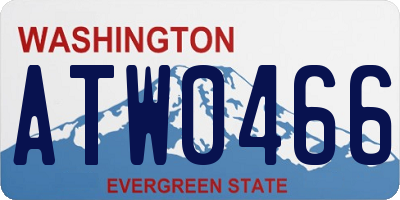 WA license plate ATW0466