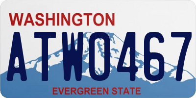 WA license plate ATW0467