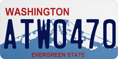 WA license plate ATW0470
