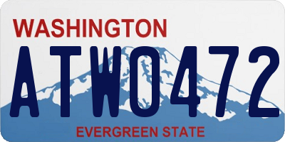 WA license plate ATW0472